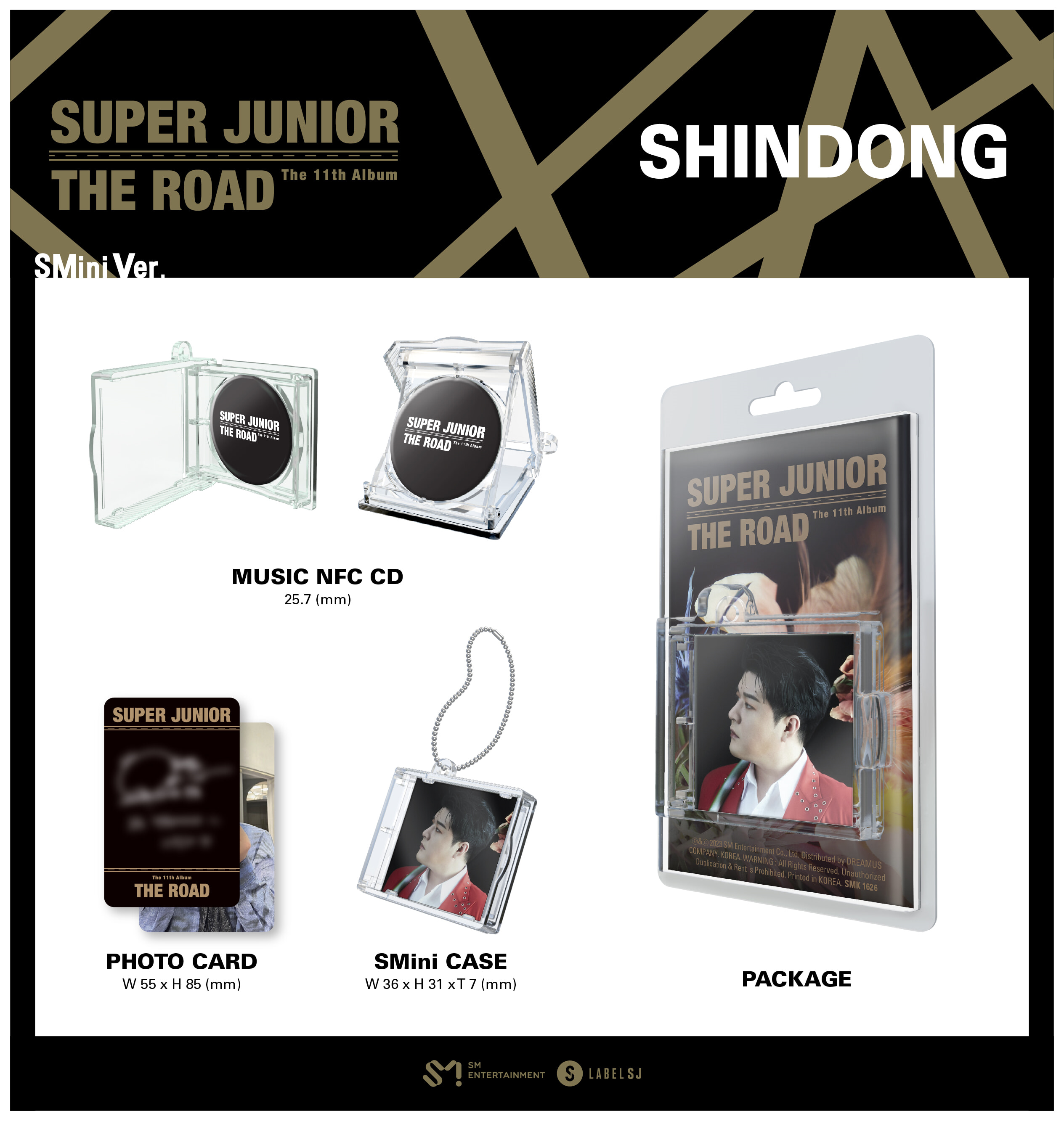 슈퍼주니어 (Super Junior) 11집 - The Road (SMini Ver.) (스마트 앨범) [SHINDONG ver.]