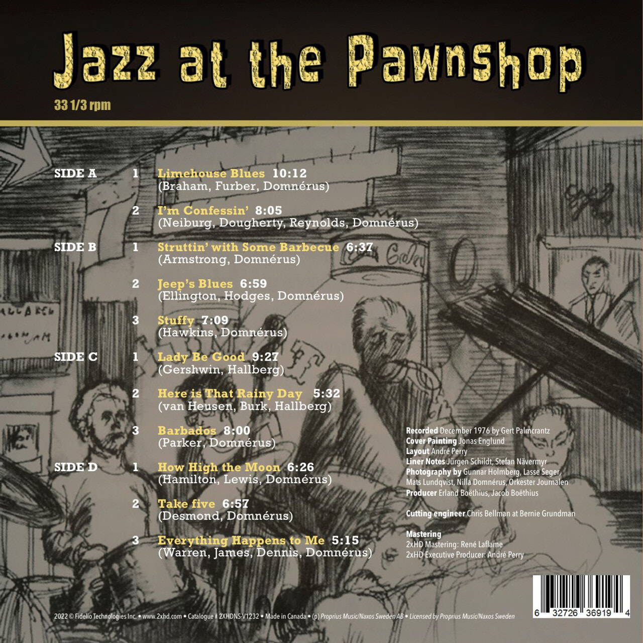 Arne Domnerus (아르네 돔네러스) - Jazz At The Pawnshop [2LP] 