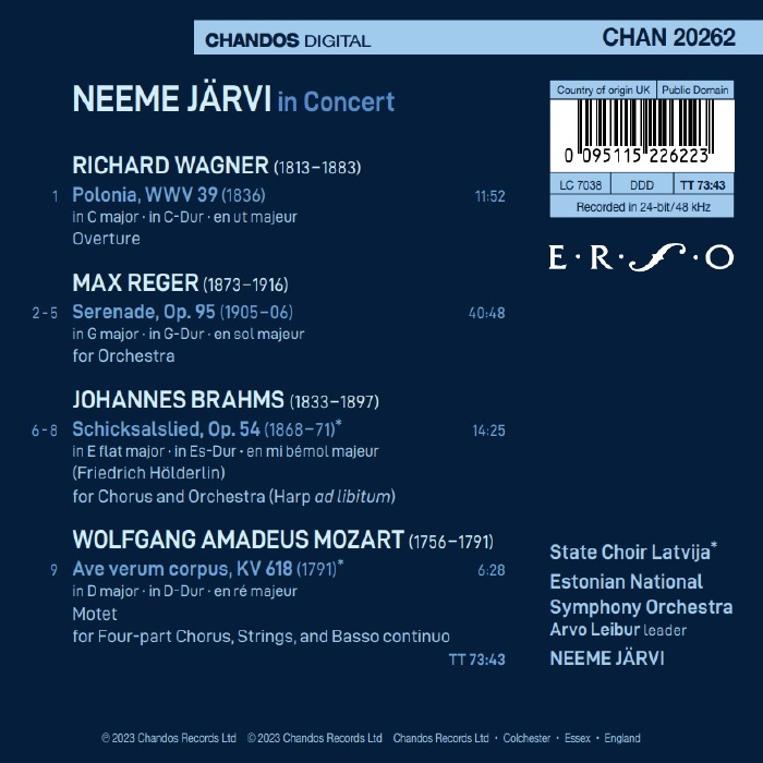 Neeme Jarvi 네메 야르비 인 콘서트 - 모차르트 / 바그너 / 브람스 / 레거 (Neeme Jarvi In Concert - Mozart / Wagner / Brahms / Reger)