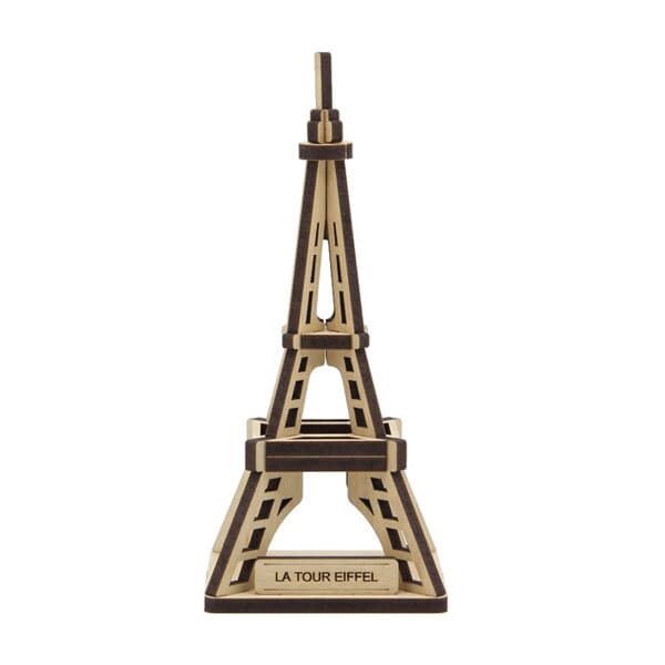 [WOODSUM / 우드썸] 에펠탑 랜드마크 포스트카드 원목3D퍼즐 - 원목입체퍼즐  DIY 건축물만들기 랜드마크만들기