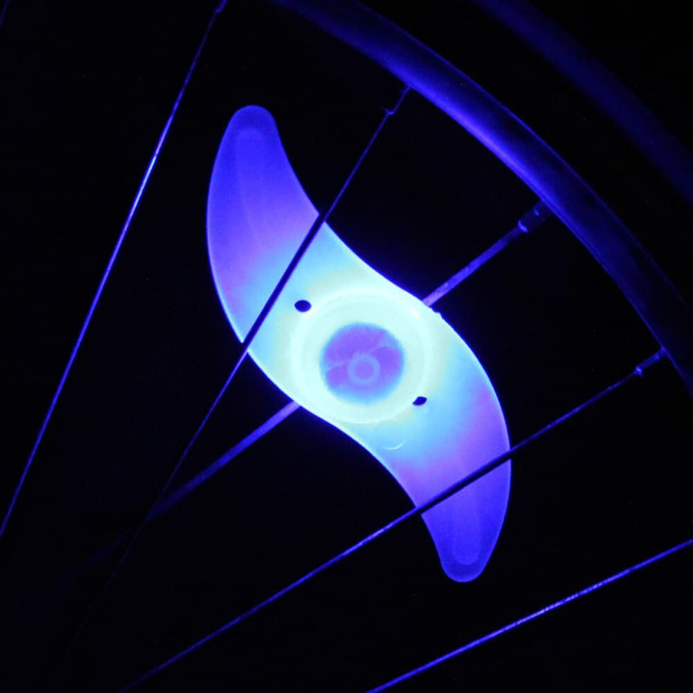 실리콘 자전거 휠라이트 5p세트 (블루) LED 안전등