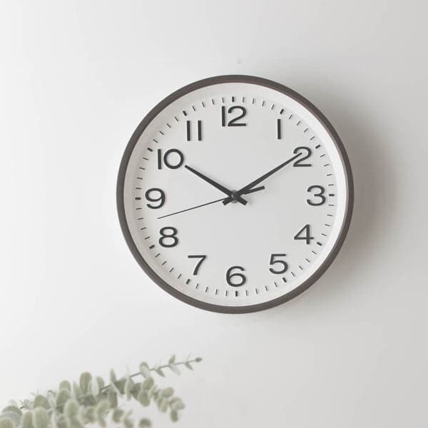 [바나나공방] 조용한생활 무소음 화이트 브라운 사무실 오피스 시계 무료배송