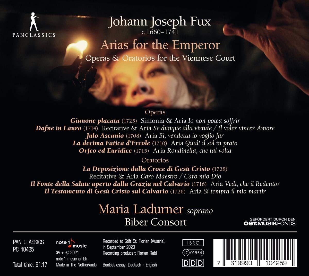 Maria Ladurner 푹스: 황제를 위한 아리아 (Johann Joseph Fux: Operas & Oratorios For the Viennese Court)