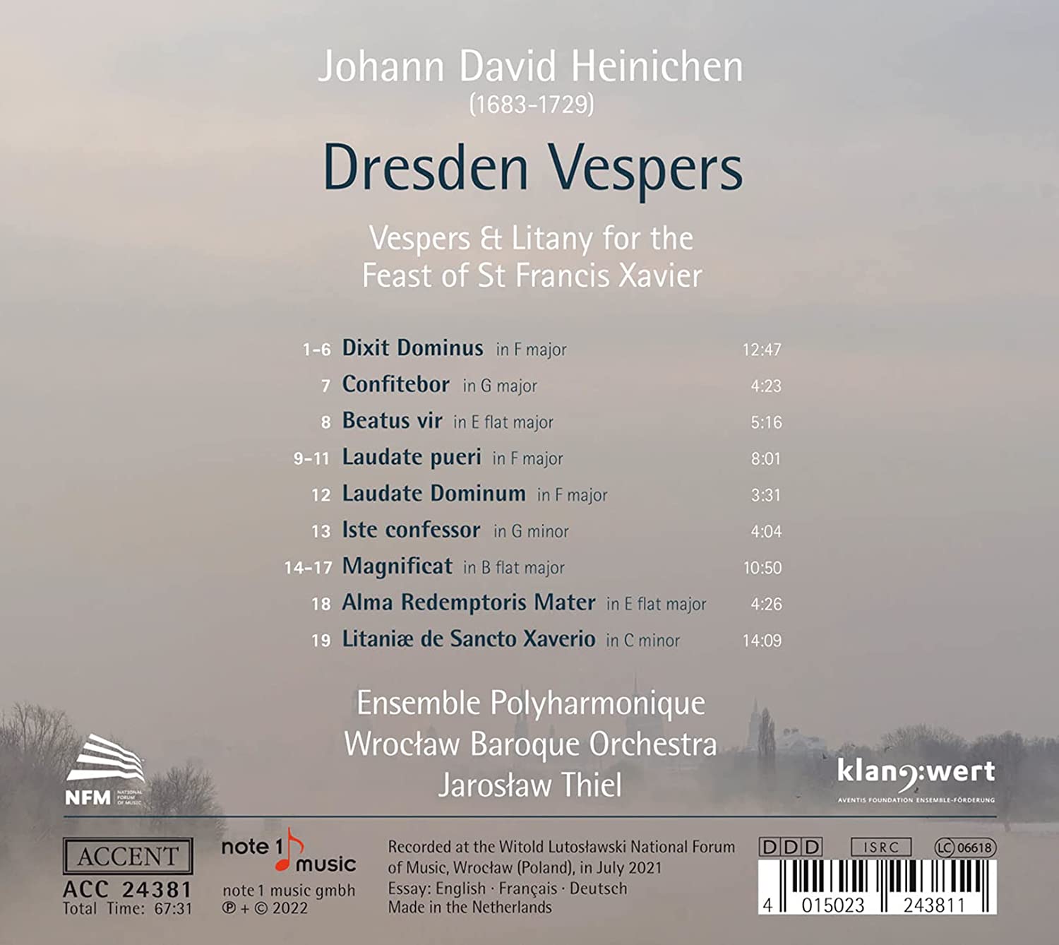 하이니헨: 드레스덴 저녁기도 (Heinichen: Dresden Vespers)