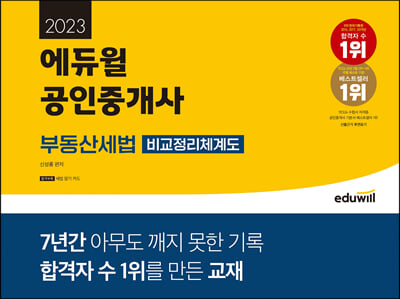 2023 에듀윌 공인중개사 부동산세법 비교정리체계도 스프링
