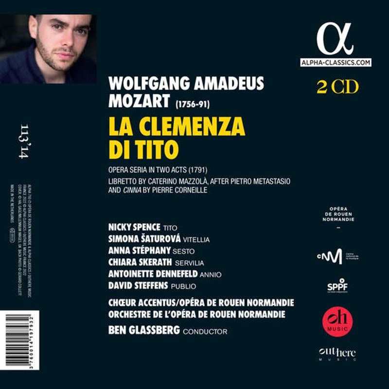 Ben Glassberg 모차르트: 오페라 '티토 황제의 자비' 전곡 (Mozart: La clemenza di Tito)