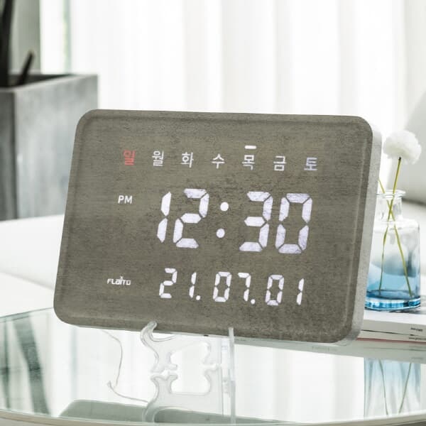 플라이토 루이스 우드 인테리어 LED 벽시계 36cm / 포토사은품