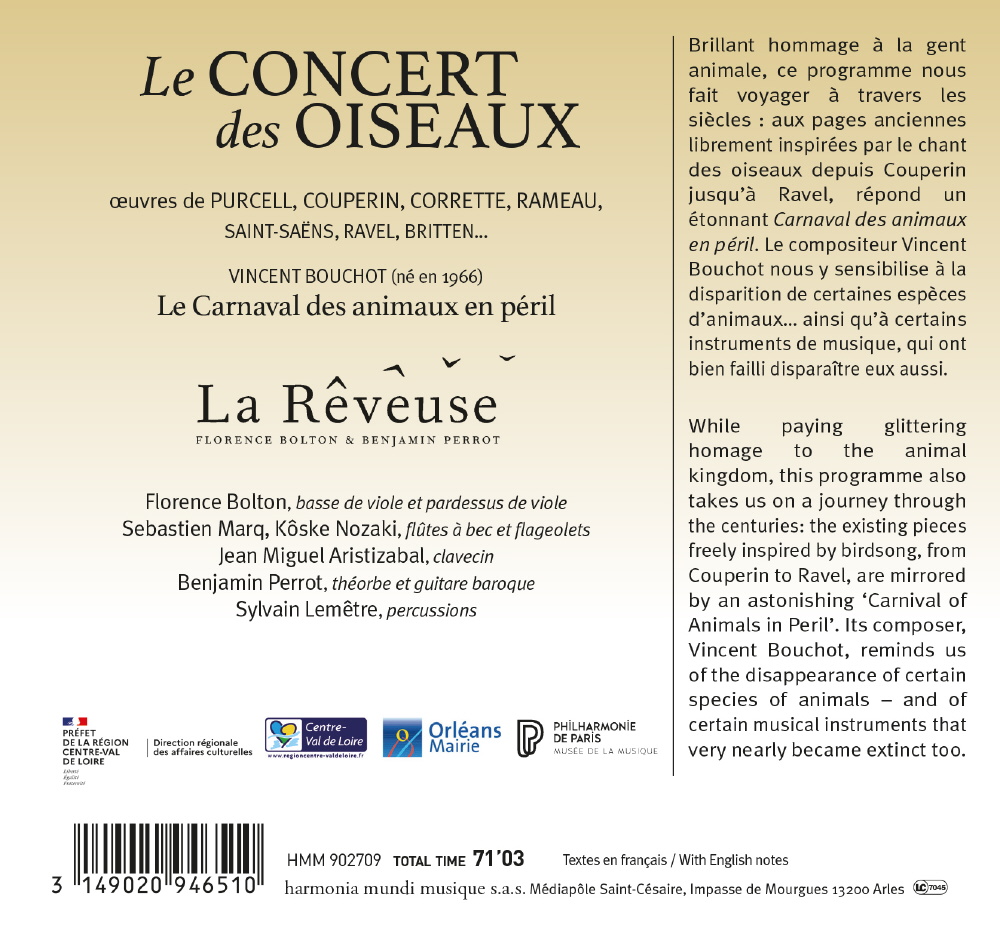 La Reveuse 새소리에서 영감을 받아 작곡된 작품 연주집 (Le Concert Des Oiseaux)