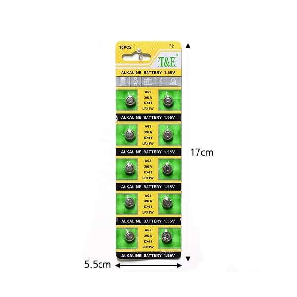 10p AG3(LR41) 알카라인 버튼 건전지