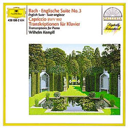 Wilhelm Kempff 바흐 / 헨델 / 글룩 : 피아노 편곡집 - 빌헬름 켐프 (Bach : English Suite No.3ㆍCapriccio BWV992ㆍTranscriptions For Piano)