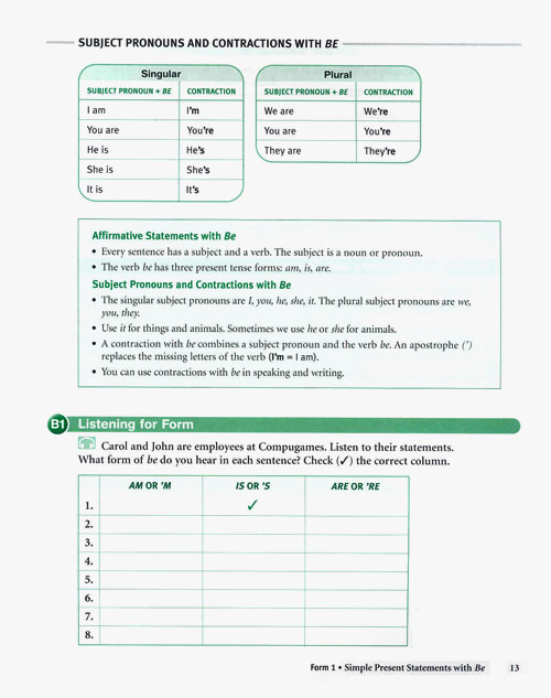 Grammar Sense 1 : Student's Book with CD