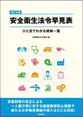 安全衛生法令早見表 改訂16版