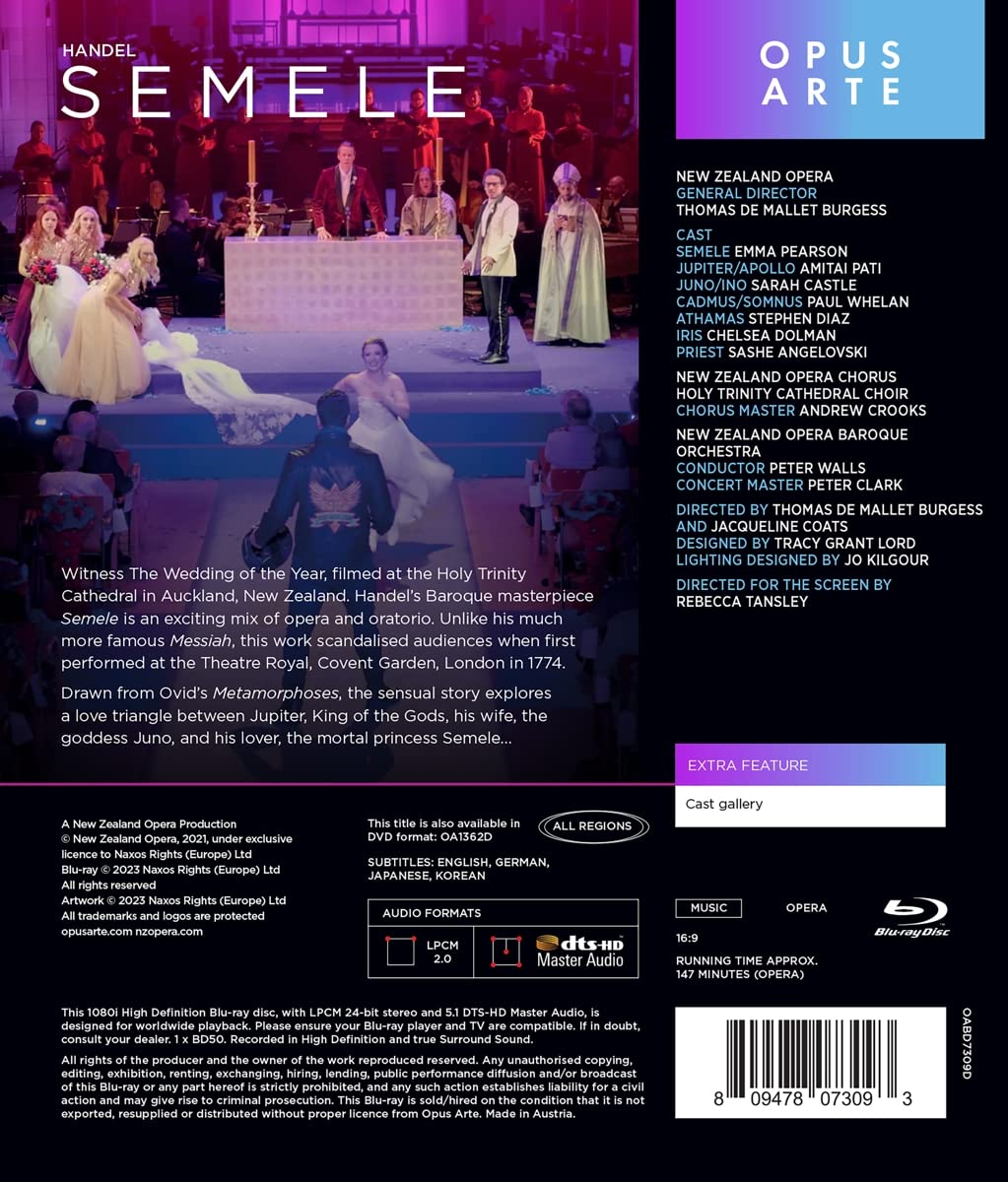 Peter Walls 헨델: 오페라-오라토리오 '세멜레' (Handel: Semele)