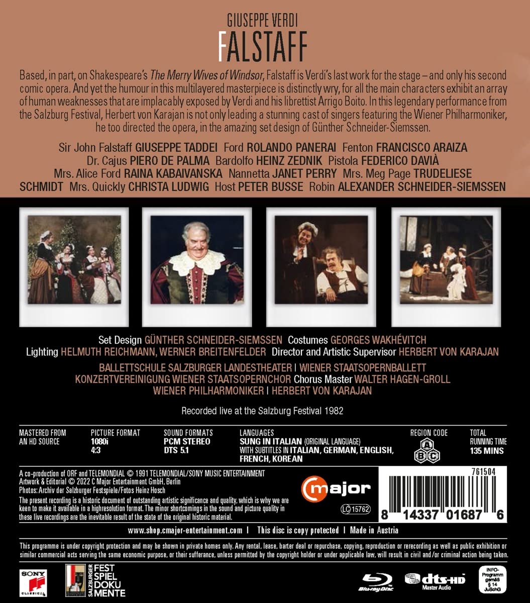 Herbert von Karajan 베르디: 오페라 '팔스타프' - 헤르베르트 폰 카라얀 (Verdi: Falstaff)