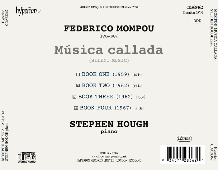 Stephen Hough 몸푸: 침묵의 음악 (Mompou: Musica Callada)