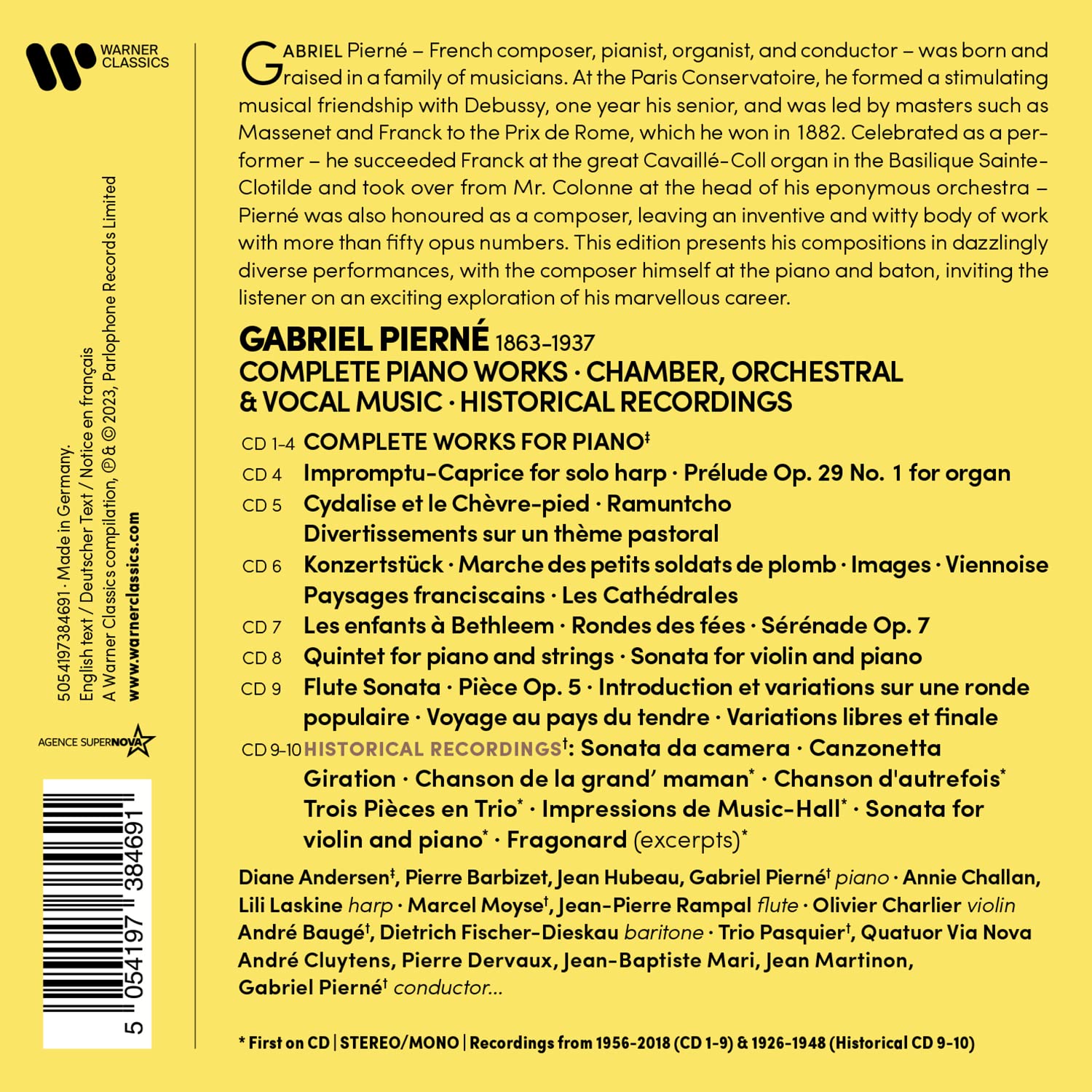 가브리엘 피에르네 피아노 작품 모음집 (Gabriel Pierne Complete Piano Works) 