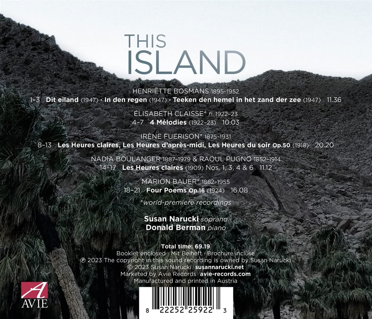 Susan Narucki / Donald Berman 20세기 여성 작곡가들의 가곡 (This Island)