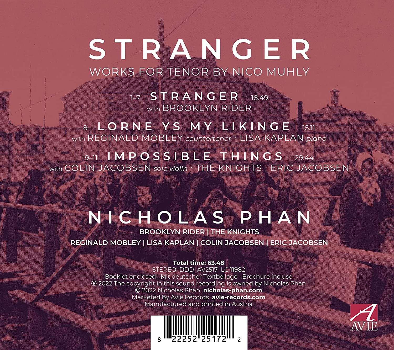 Nicholas Phan 멀리: 테너를 위한 노래들 (Stranger - Works for Tenor by Nico Muhly)