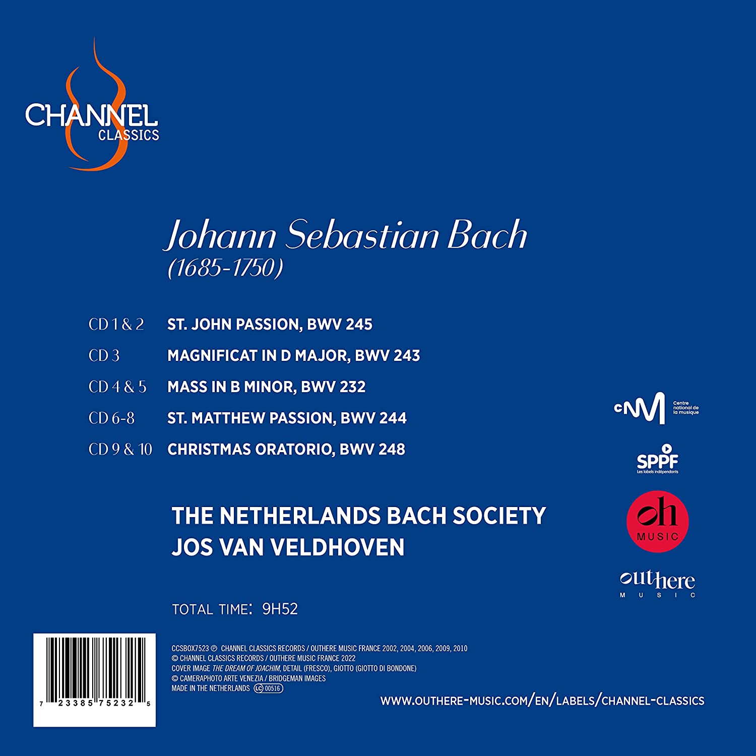 Jos van Veldhoven 요스 판 펠트호펀 바흐 모음집 (Bach: Choral Works)