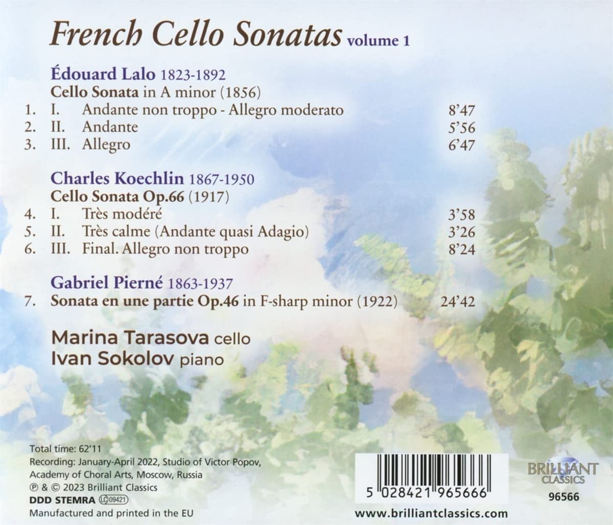 Marina Tarasova / Ivan Sokolov 프랑스 첼로 소나타 제1집 (French Cello Sonatas Vol.1)