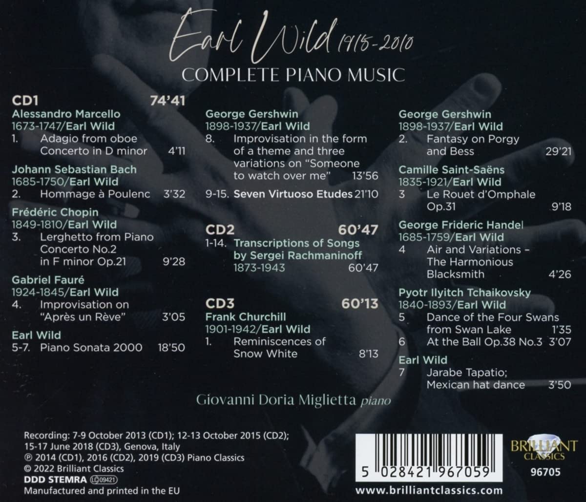 Giovanni Doria Miglietta 얼 와일드: 피아노 작품곡 전곡 (Earl Wild: Complete Piano Music)