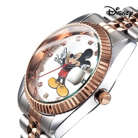디즈니 미키마우스 캐릭터 남녀공용 패션아이템 메탈밴드 손목시계 OW616DR
