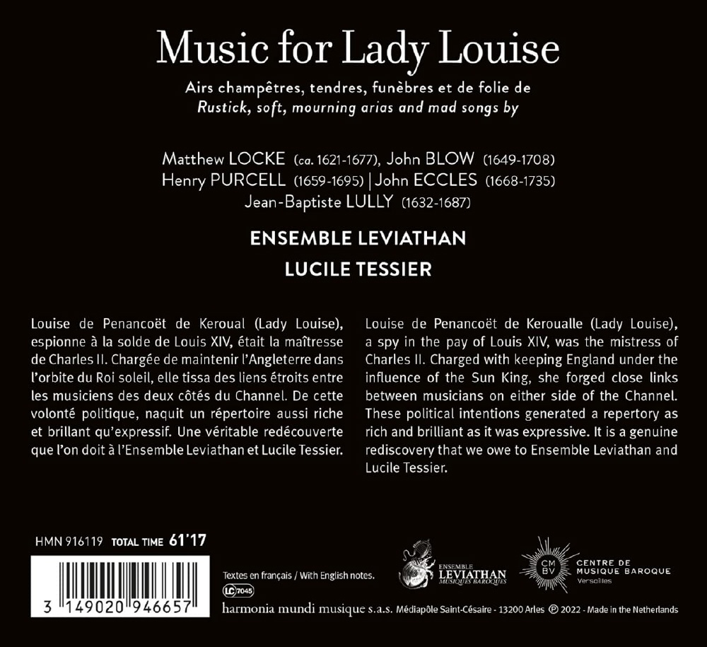 Lucile Tessier 루이스 부인을 위한 음악 -  블로우 / 퍼셀 / 릴리 / 로크 (Music For Lady Louise)