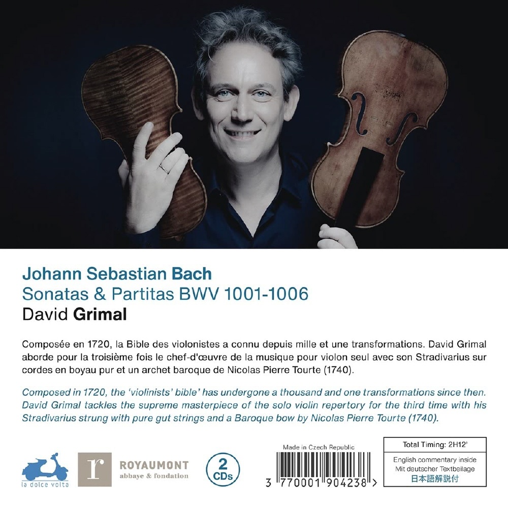 David Grima 바흐: 무반주 바이올린 소나타와 파르티타 전곡 (Bach: Sonatas & Partitas For Solo Violin BWV1001-1006)