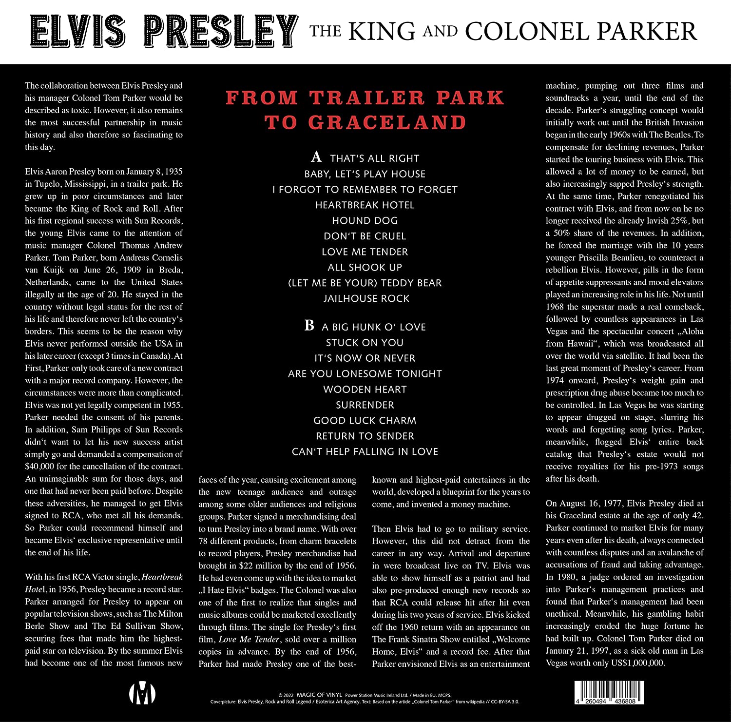 Elvis Presley (엘비스 프레슬리) - The King And Colonel Parker [블랙 스플래터 컬러 LP]