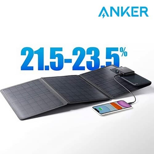 앤커 파워솔라 24W 접이식 태양광 충전기 USB 3포트 캠핑용 배터리 A2424