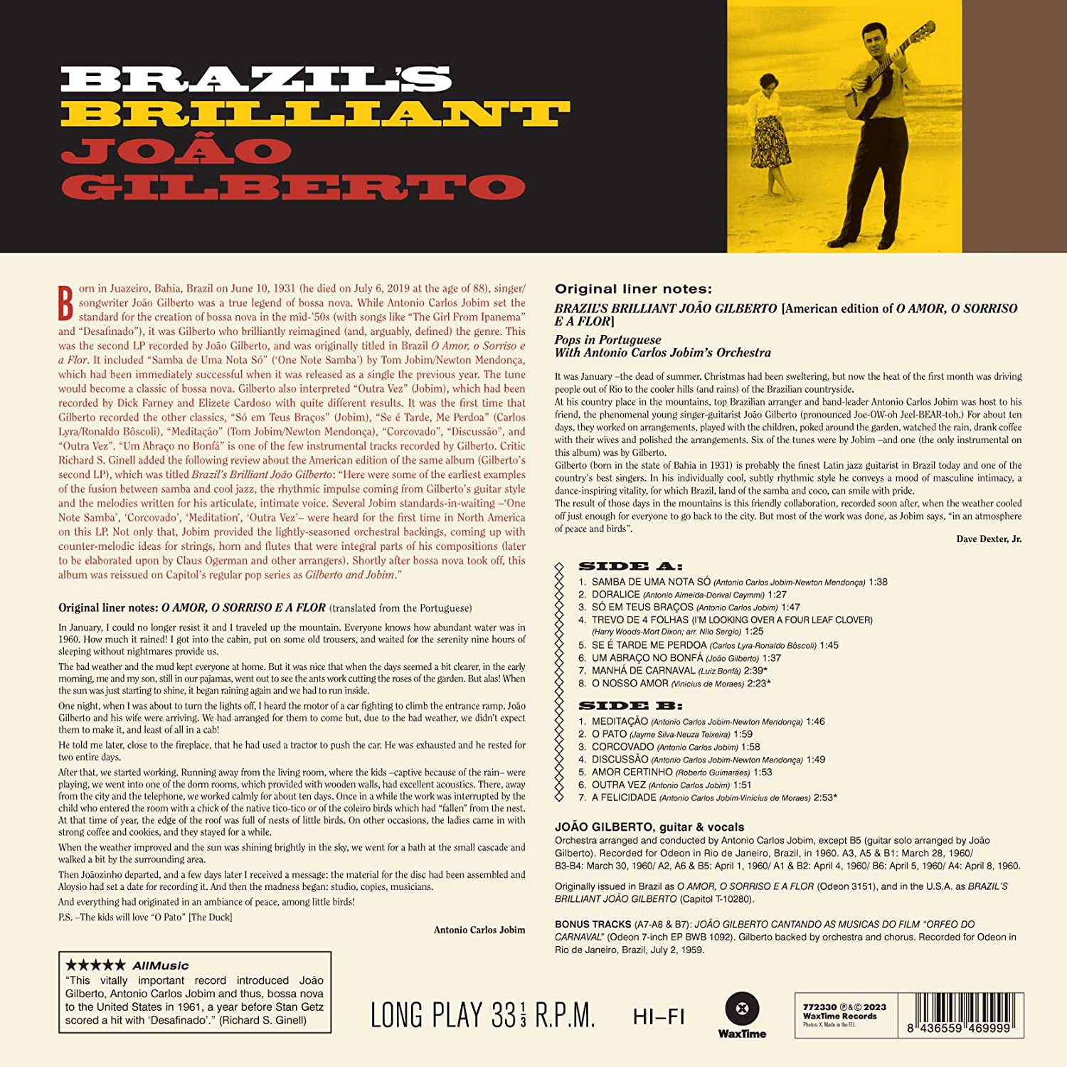 Joao Gilberto (주앙 질베르토) - Brazil's Brilliant [LP]