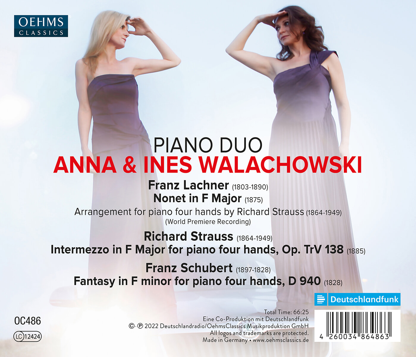 Anna & Ines Walachowski R. 슈트라우스 / 슈베르트: 피아노 듀엣을 위한 작품집 (Franz Lachner / Richard Strauss / Franz Schubert: Works For Piano Duet)