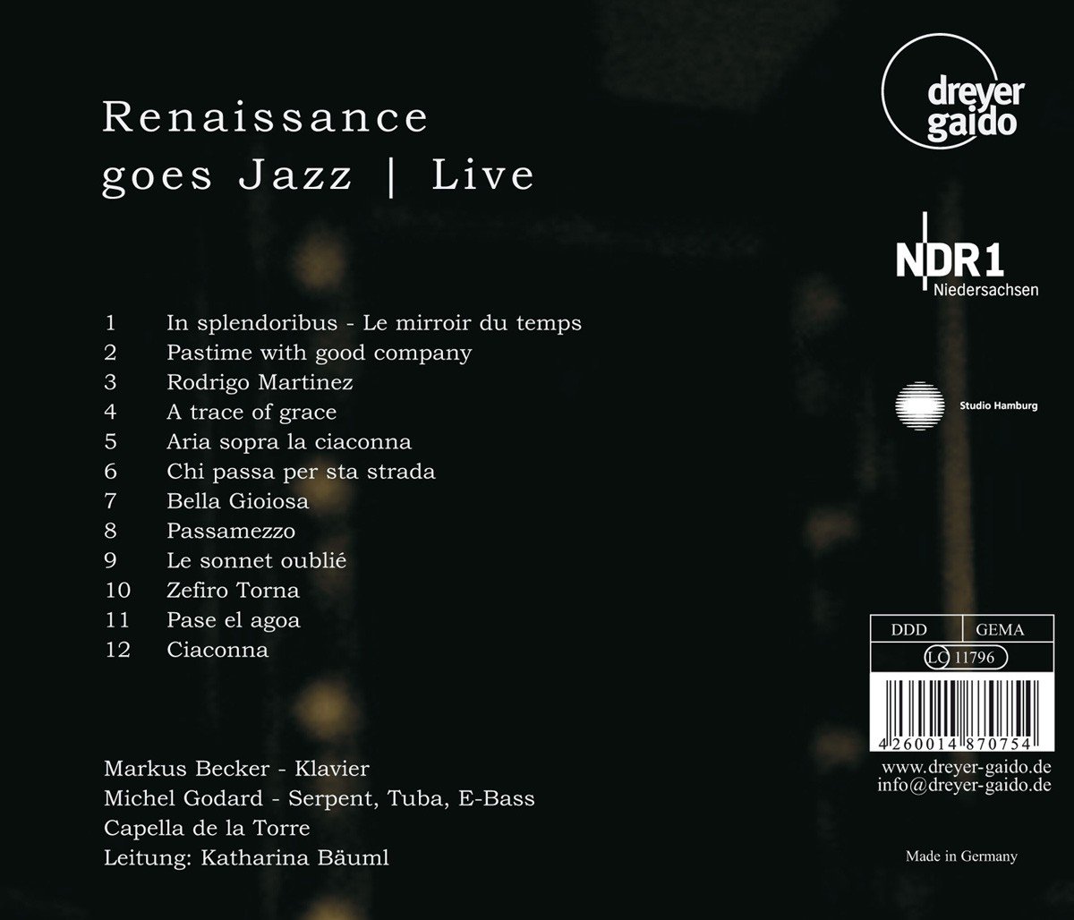 Capella de la Torre 재즈로 연주하는 르네상스 음악 [공연실황] (Renaissance Goes Jazz [Live])