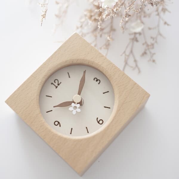 바닐라  꽃잎(수)무소음 우드 시계 원형/사각