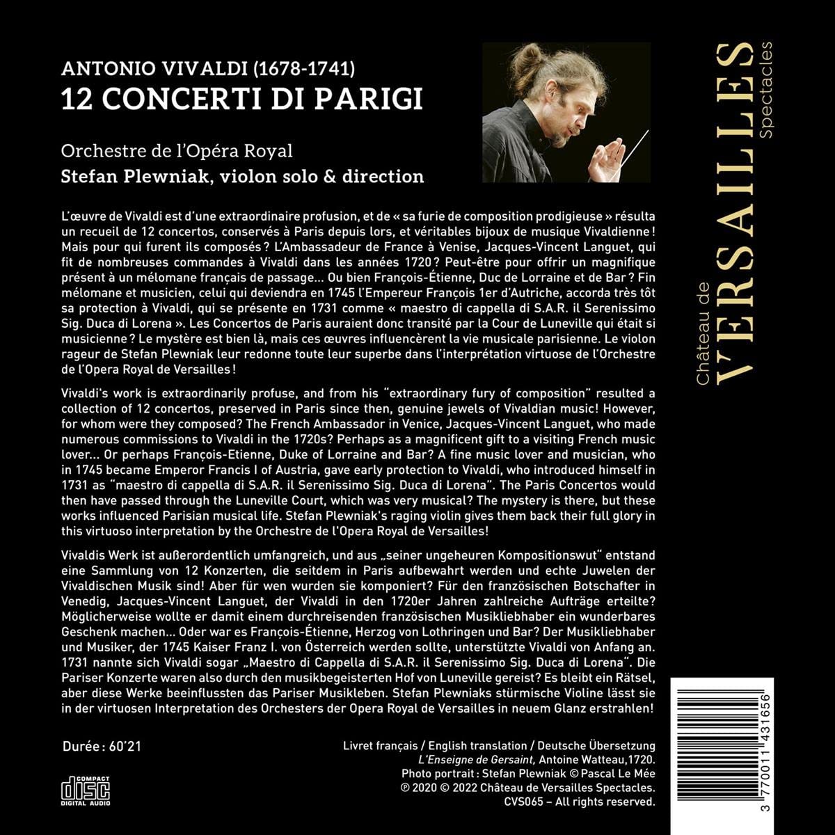 Stefan Plewniak 비발디: 12개의 파리 협주곡 (Vivaldi: 12 Concerti Di Parigi)
