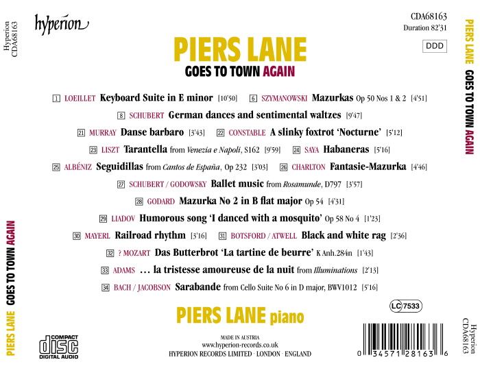 Piers Lane 피어스 레인 피아노 연주집 (Piers Lane Goes To Town Again)