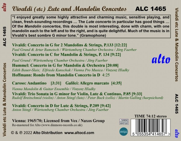 Jorg Faerber 비발디: 류트와 만돌린을 위한 협주곡 (Vivaldi: Lute & Mandolin Concertos)