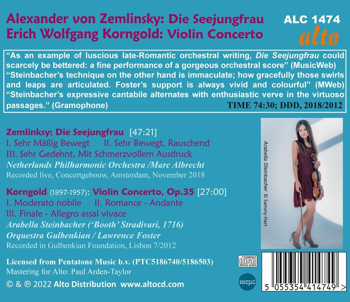 Marc Albrecht / Arabella Steinbacher 쳄린스키: 인어공주 / 코른골트: 바이올린 협주곡 (Zemlinsky: Die Seejungfrau / Korngold: Violin Concerto)