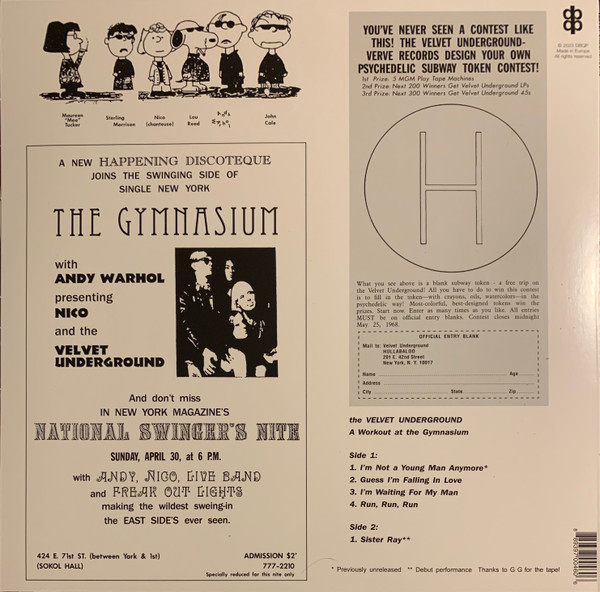 Velvet Underground (벨벳 언더그라운드) - Live At The Gymnasium, NYC 30 April 1967 [LP]