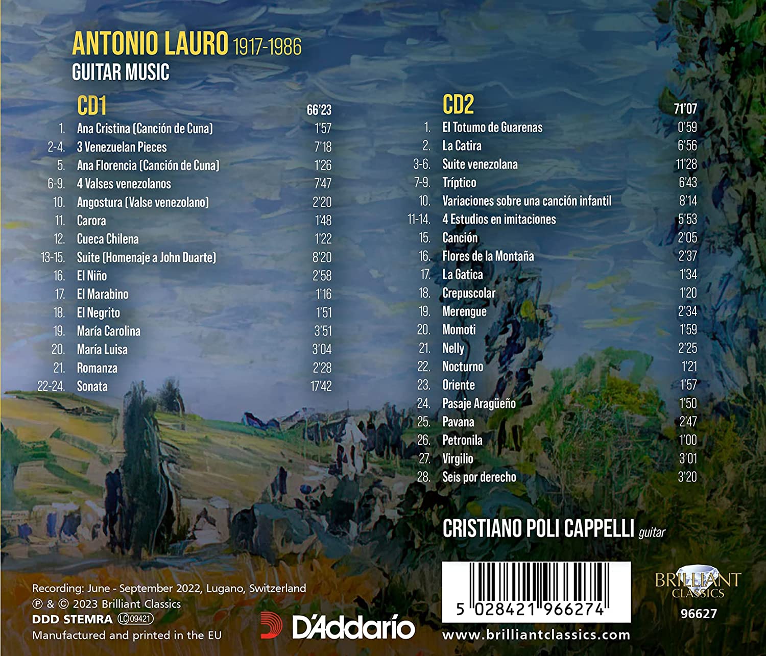 Cristiano Poli Cappelli 라우로: 기타 음악 (Lauro: Guitar Music) 
