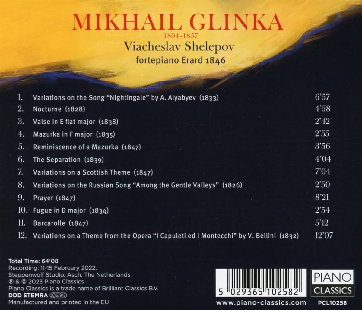 Viacheslav Shelepov 글린카의 피아노 작품들 - ‘다시 찾은 글린카’ (Glinka: REVISITED)