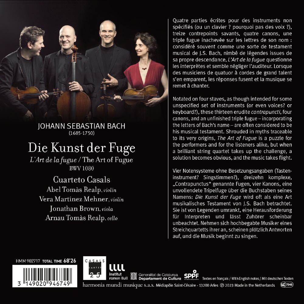 Cuarteto Casals 바흐: 푸가의 기법 (Bach: The Art Of Fugue, BWV1080)