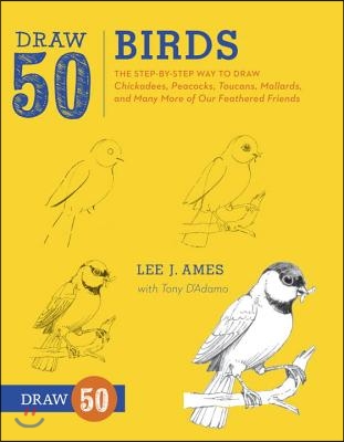 Draw 50 Birds: The Step-By-Step Way to Draw Chickadees, Peacocks, Toucans, Mallards, and Many More of Our Feathered Friends