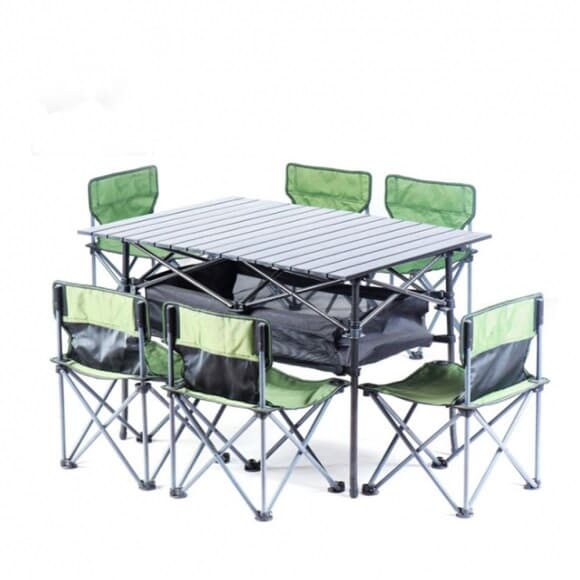 캠핑용 접이식 6인 테이블 의자세트(2color)