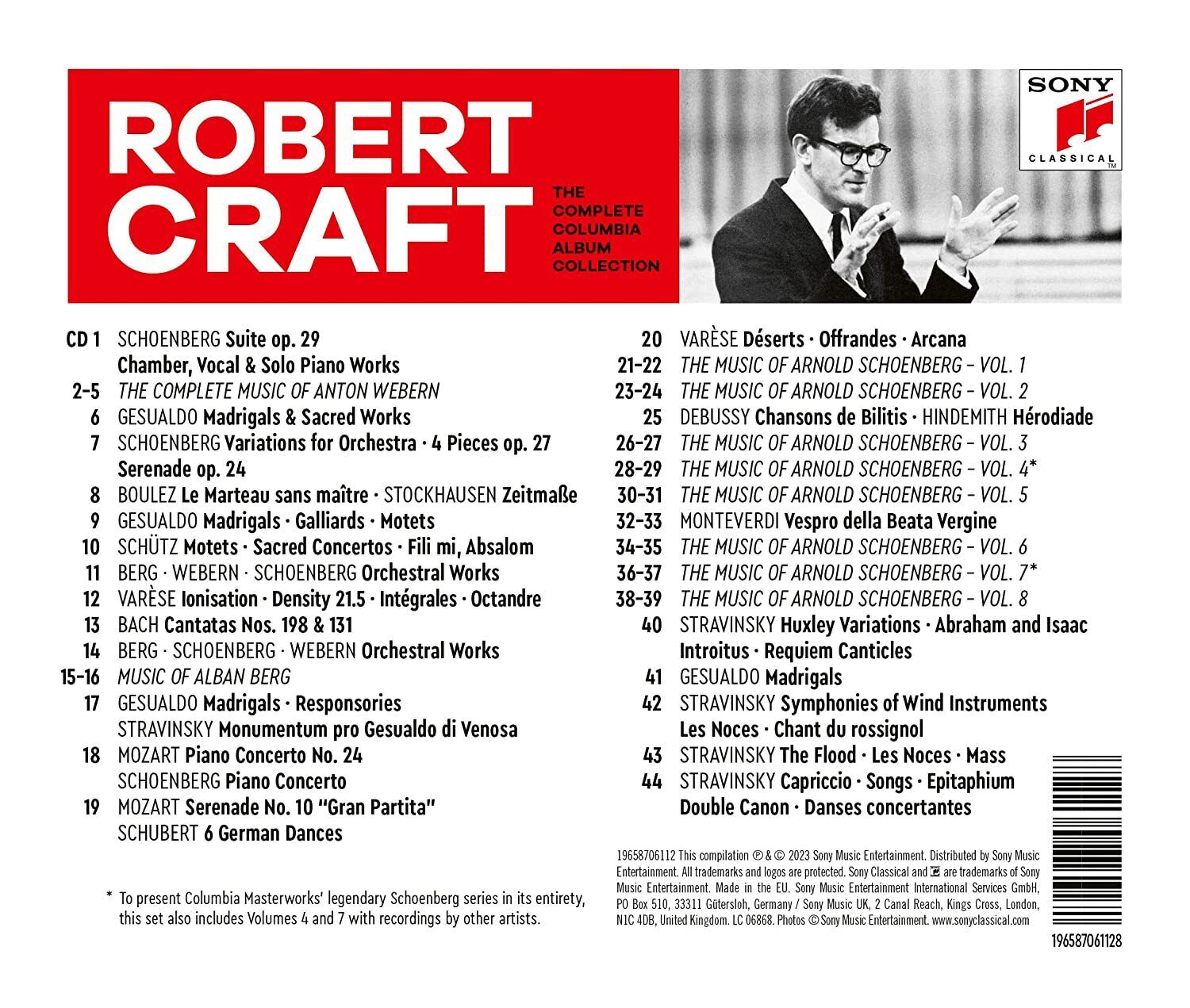 Robert Craft 로버트 크래프트 컬럼비아 앨범 컬렉션 (The Complete Columbia Album Collection)