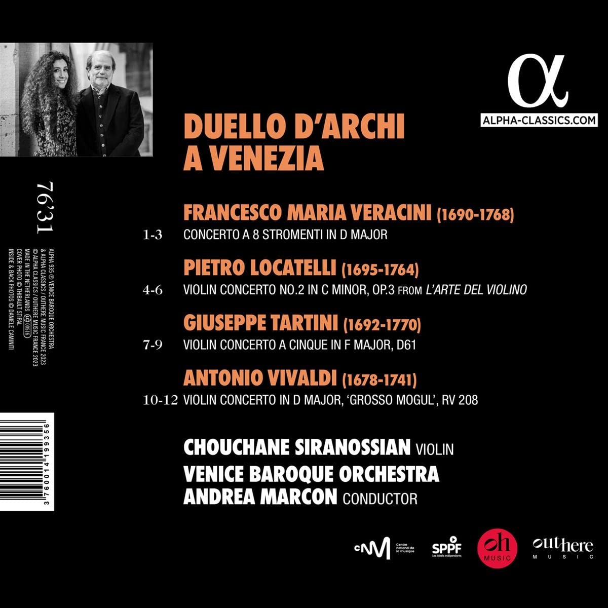 Chouchane Siranossian 비발디 / 타르티니 / 로카텔리: 바이올린 협주곡 (Duello d'Archi A Venezia) 