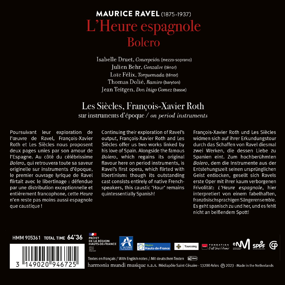 Francois-Xavier Roth 라벨: 볼레로, 스페인의 한 때 (Ravel: L'Heure espagnole, Bolero) 
