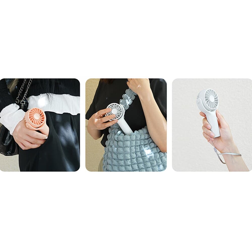 VIPFAN 저소음 넥스트랩 상하조절 초미니 휴대용 핸디 손선풍기