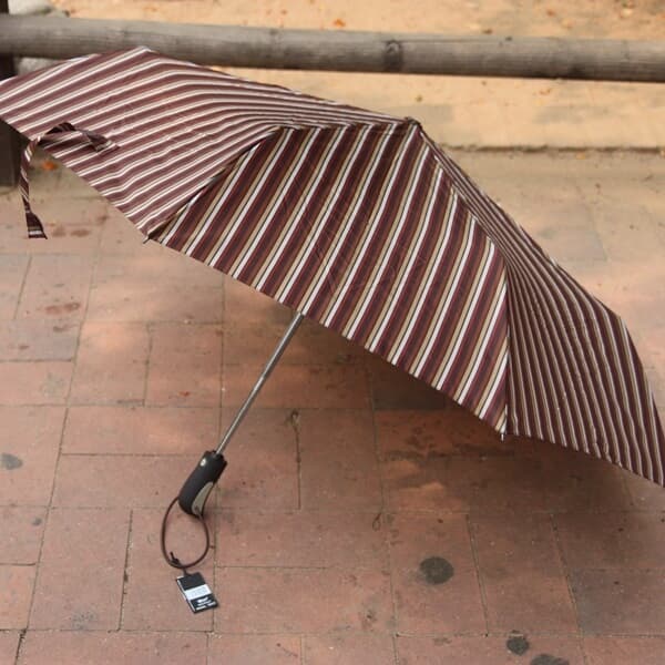 [THND] 스페인 3단 안전중봉 자동 우산 ST브라운