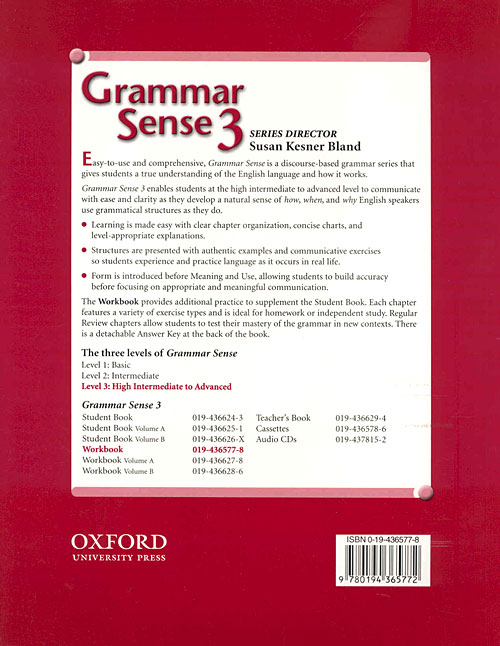 Grammar Sense 3 : Workbook